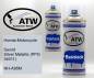 Preview: Honda-Motorcycle, Sword Silver Metallic (PPG 34011), NH-A95M: 400ml Sprühdose + 400ml Klarlack - Set, von ATW Autoteile West.
